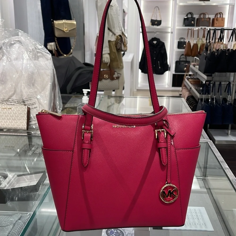 MICHAEL KORS Charlotte Large Leather Top-Zip Tote
Carmine Pink - Picture 6 of 16